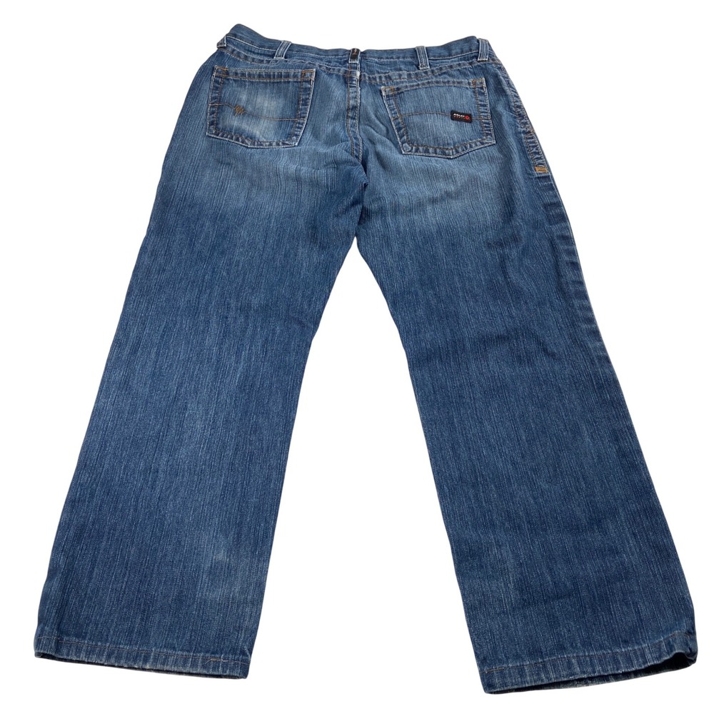 Ariat FR M3 Loose Jeans Men's 36x30 (35x28) Blue CAT2 Flame Resistant Workwear - Picture 9 of 13